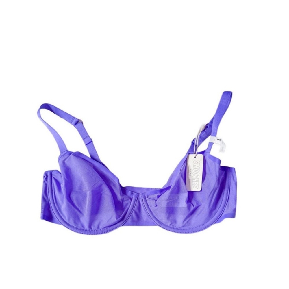 Aerie SMOOTHEZ Mesh Unlined Underwire Balconette Bra purple Size 36B